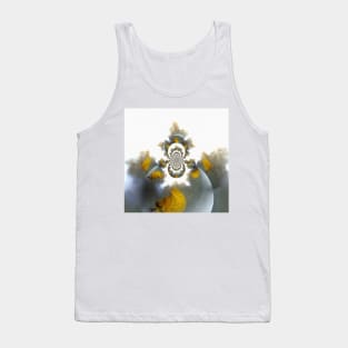 Mirrored round fractal with figure of woman Tank Top